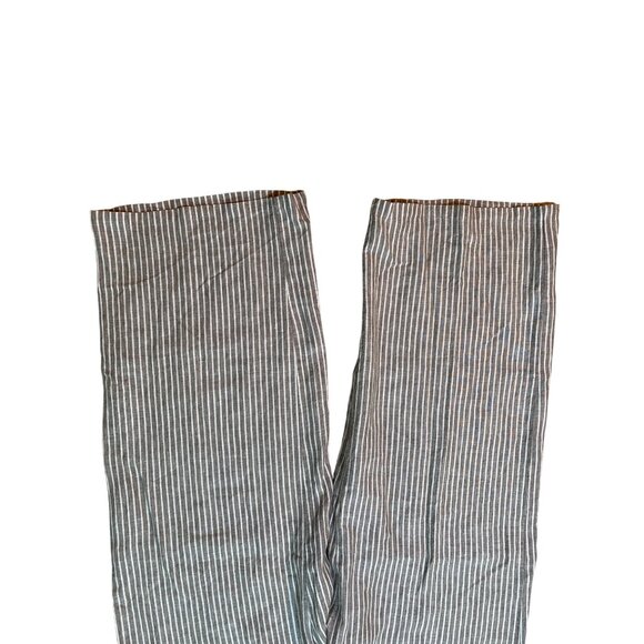 Chico's Ultimate Fit Linen Stripe‎ Wide Leg Pants Brown White Resort Cruise Size - Picture 3 of 9